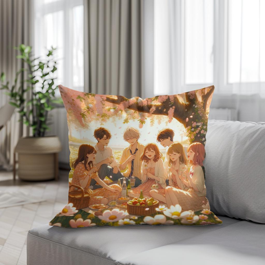 Meadow of Friendship Cotton Cushion