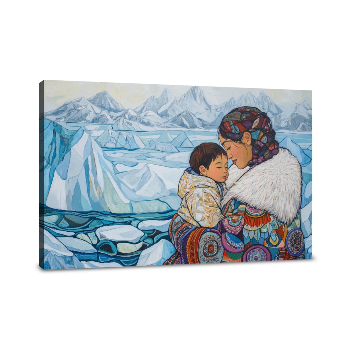 Inuit Maternal Embrace Canvas