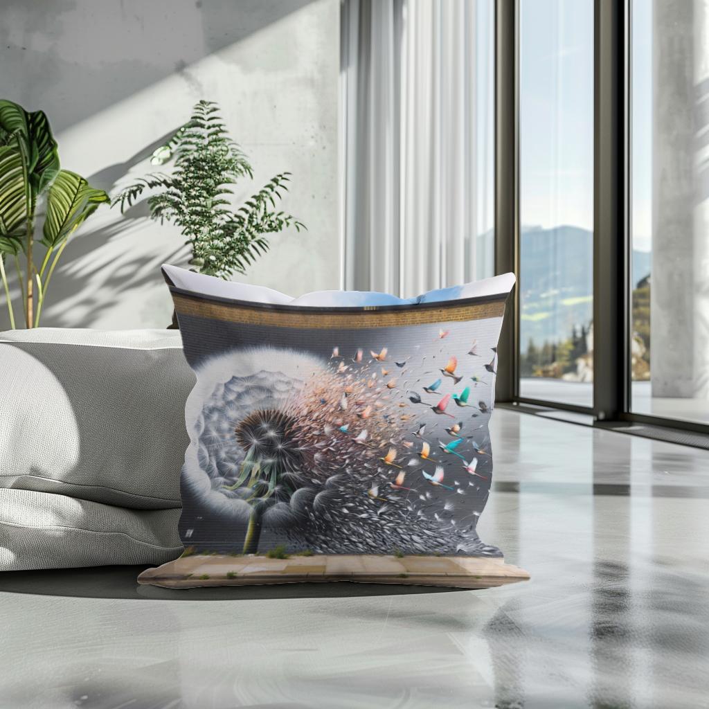 Dandelion Flight Cotton Cushion