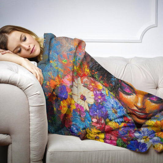 Floral Heart Embrace Blanket
