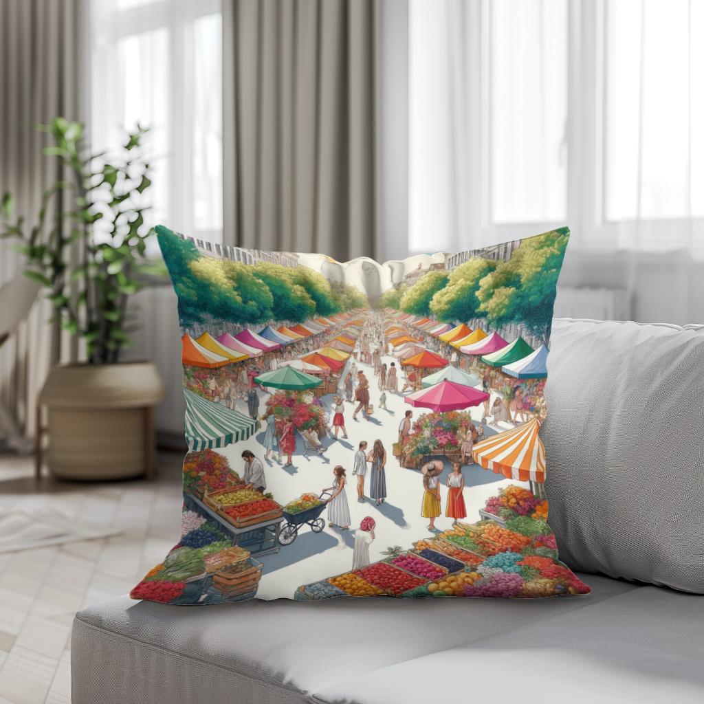Market Vibrance Summer Cotton Cushion