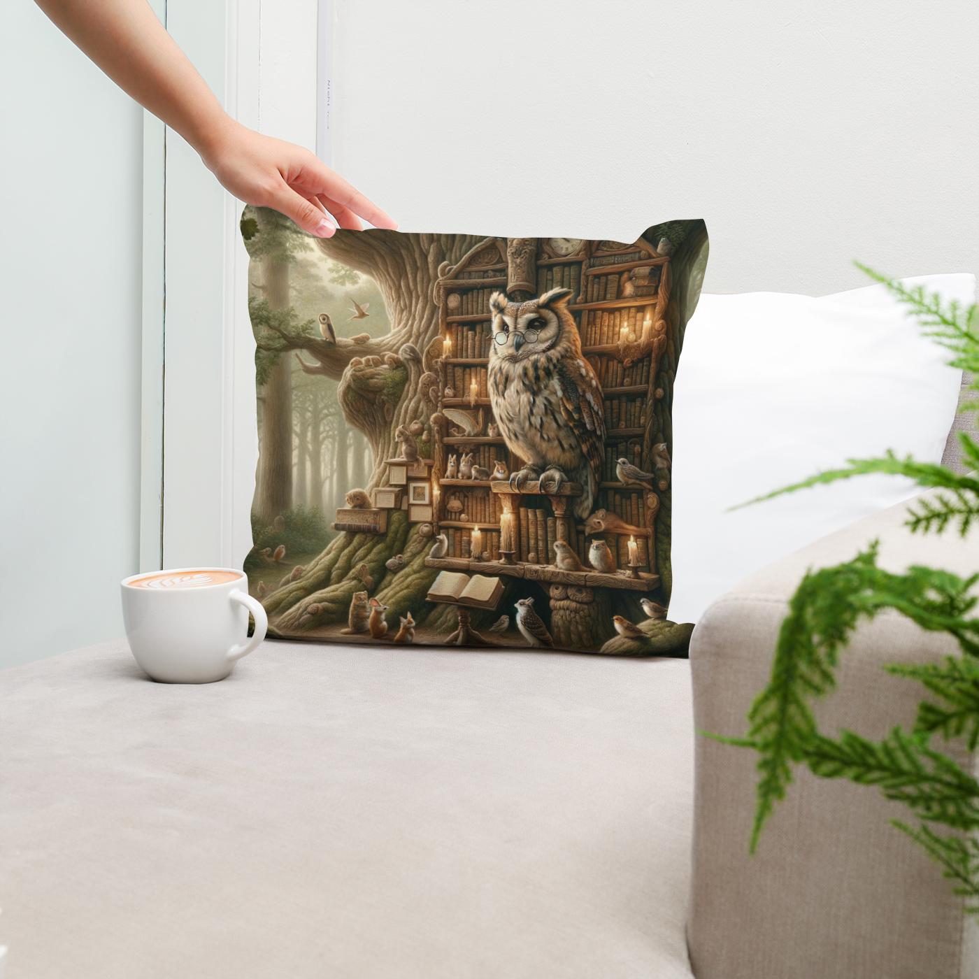 Enchanted Owl Cotton Cushion
