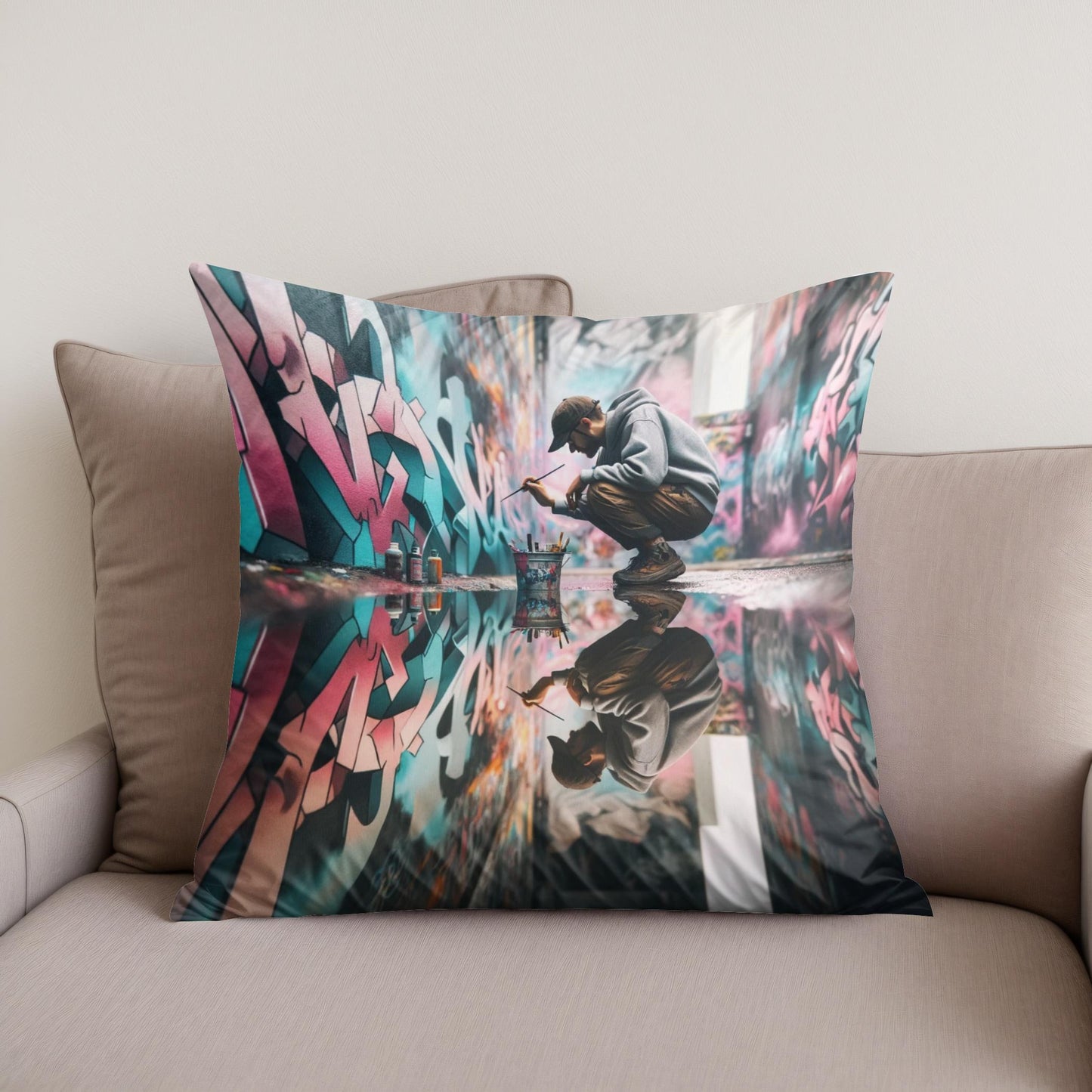 Urban Reflections Cotton Cushion