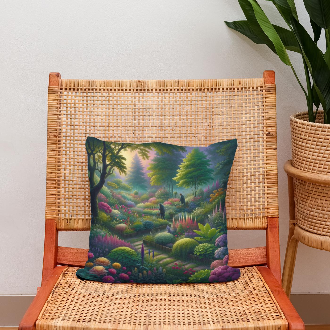 Dawn Garden Cotton Cushion