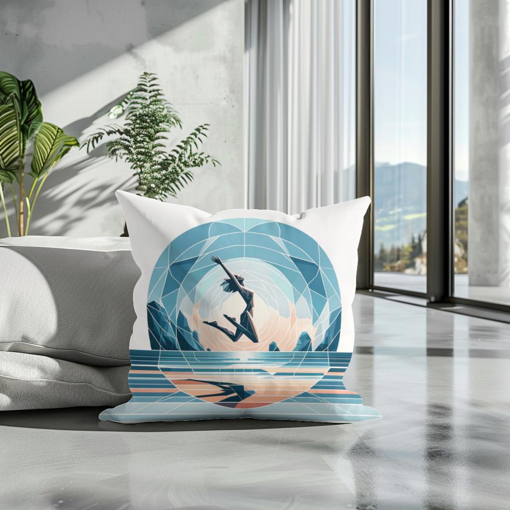 Tranquil Strides Cotton Cushion