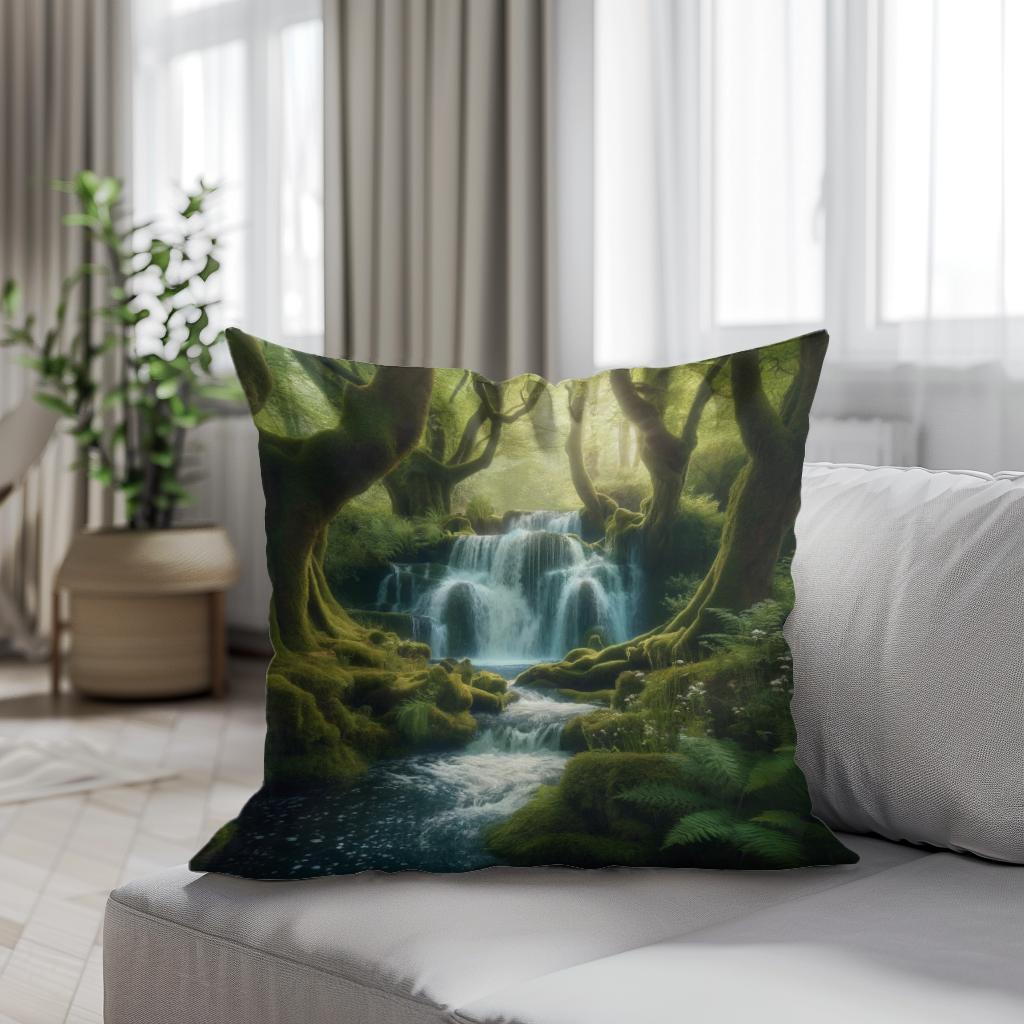 Mystical Cascade Cotton Cushion