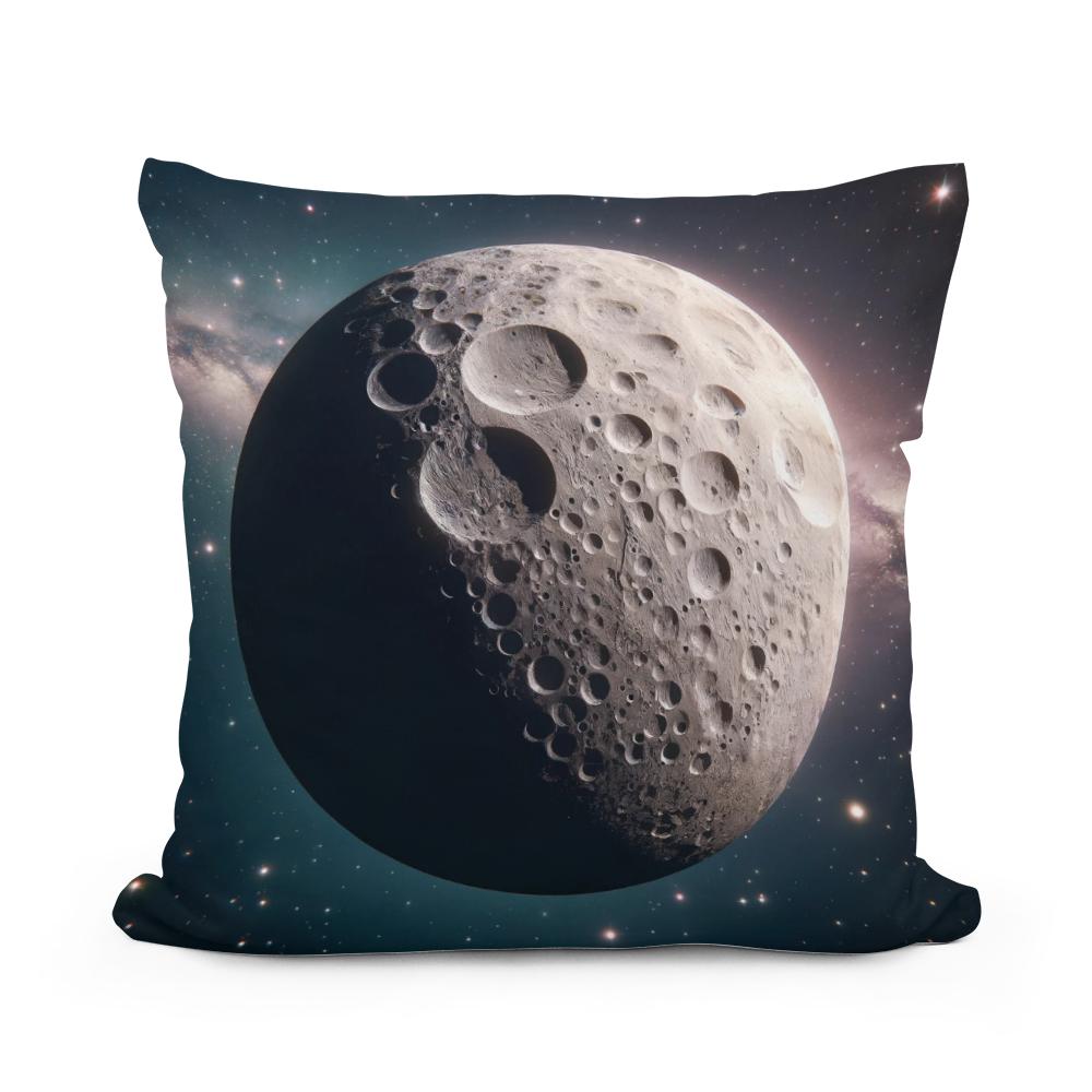 Callisto's Cratered Legacy Cotton Cushion