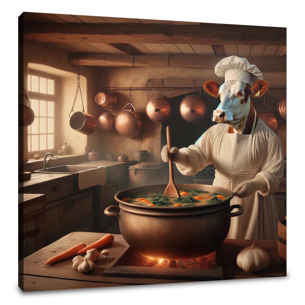 Chef Moo's Soup Station Canvas