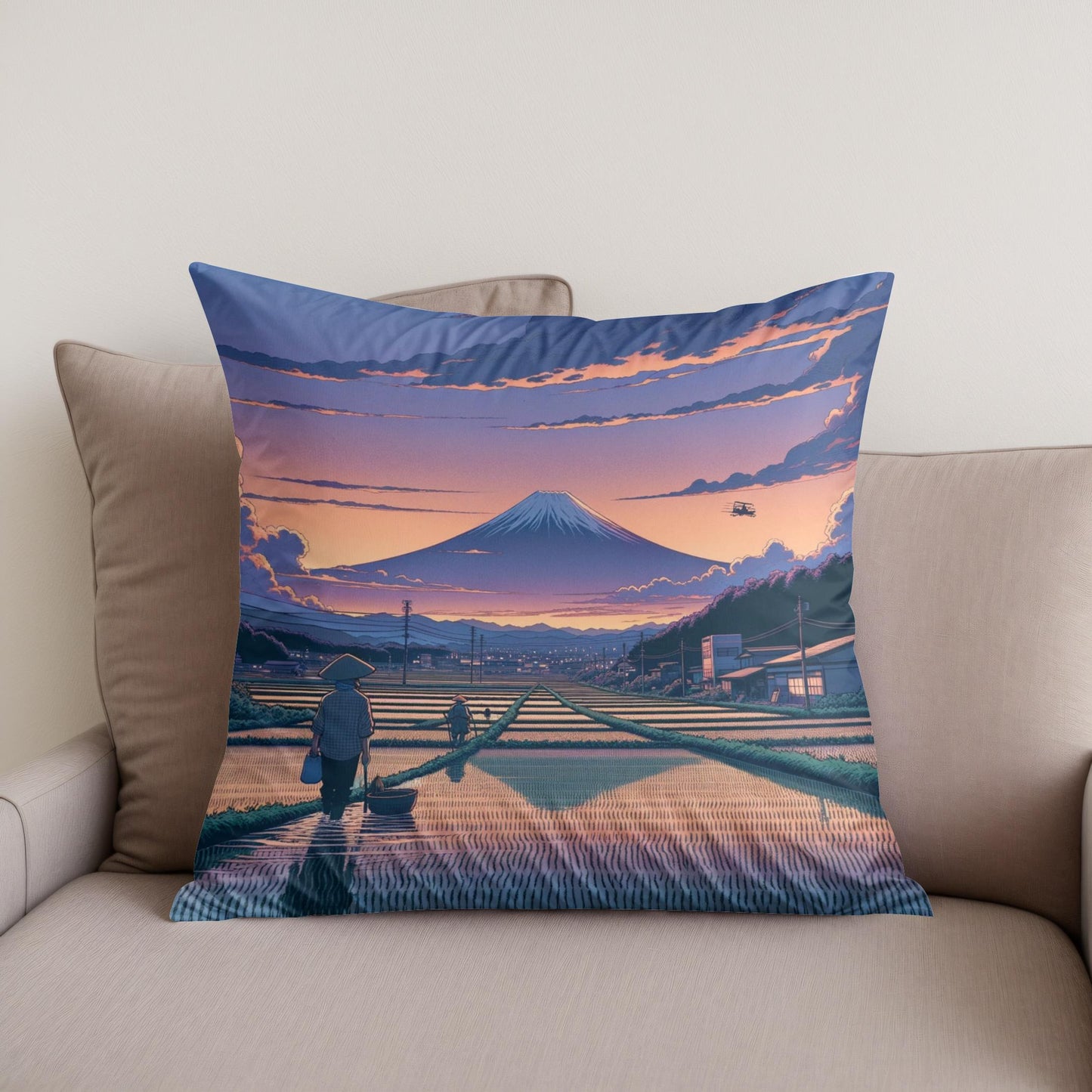 Twilight Harvest Cotton Cushion