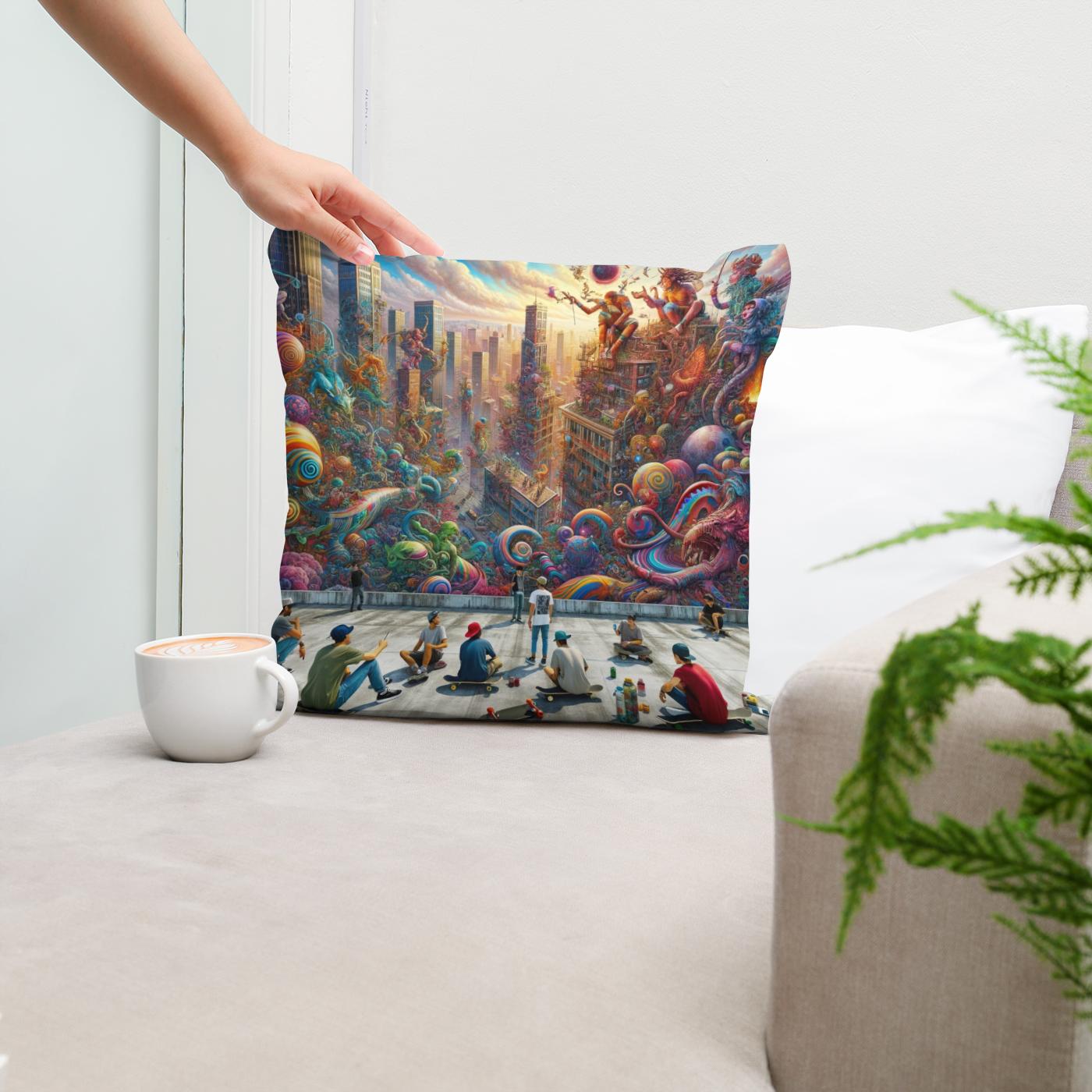 Rooftop Rendezvous Cotton Cushion
