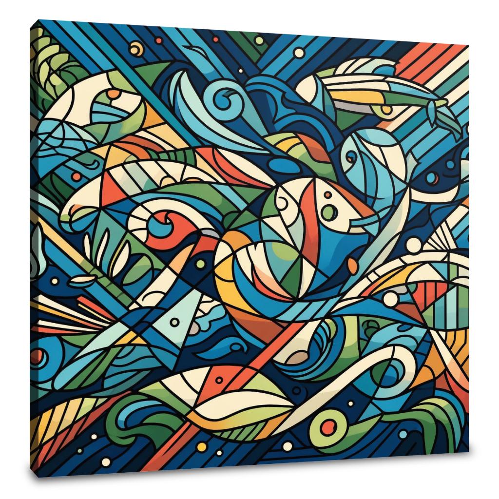 Marine Mosaic Canvas