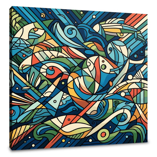 Marine Mosaic Canvas