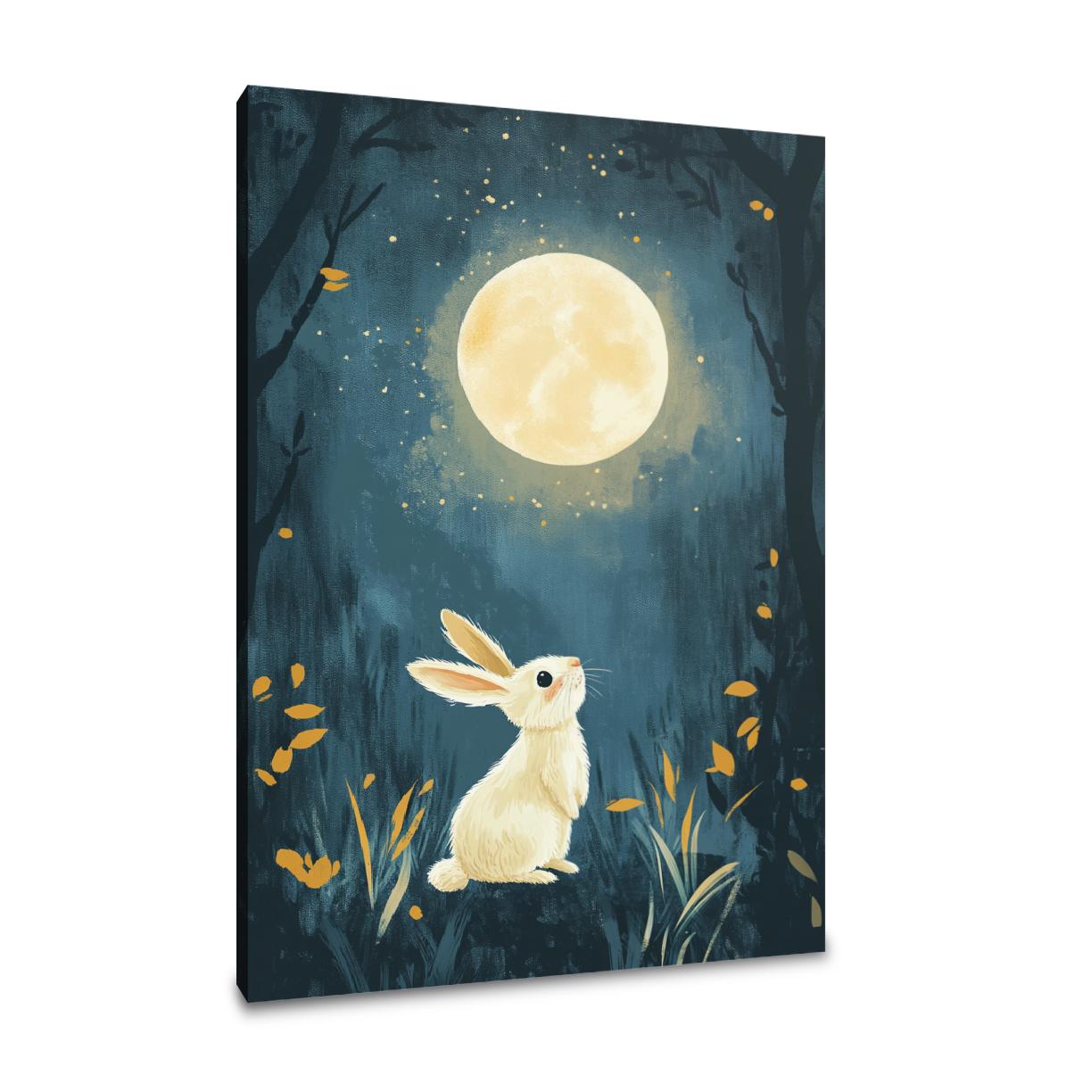 Moonlit Rabbit Canvas