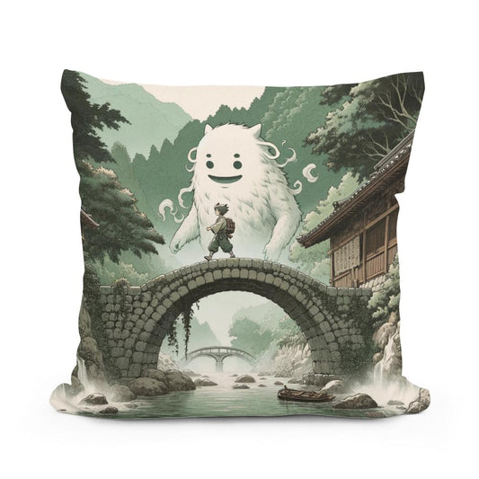 Guardian Yokai Bridge Cotton Cushion