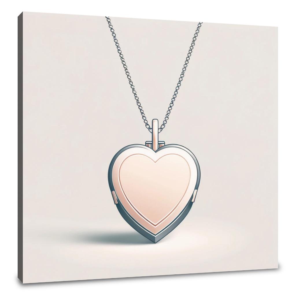 Minimalist Heart Locket Canvas