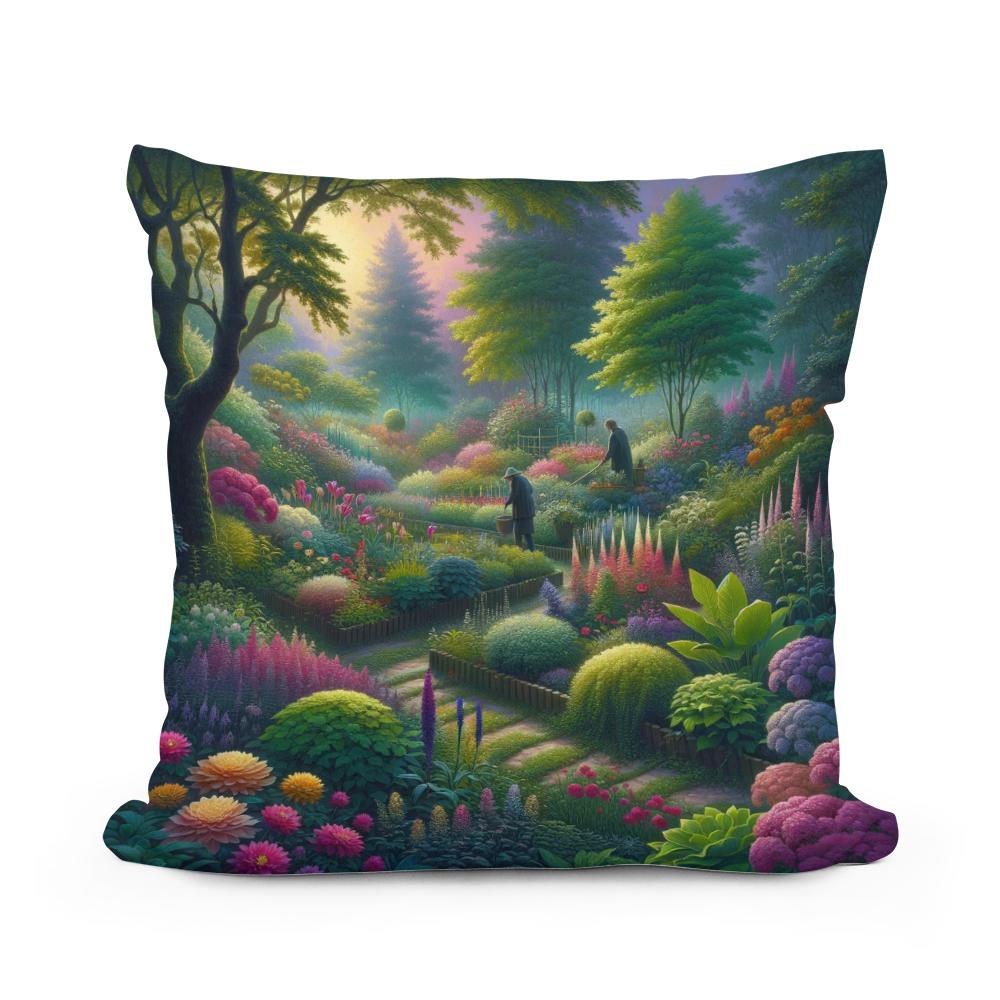Dawn Garden Cotton Cushion
