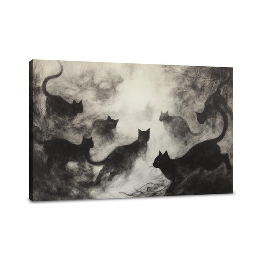 Black Cats Canvas