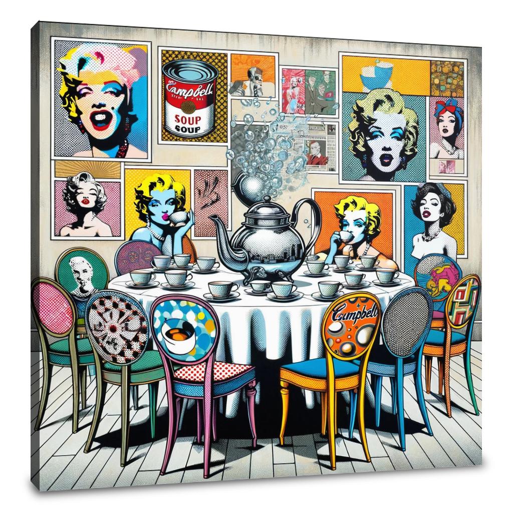 Modern Pop Tea Party Canvas
