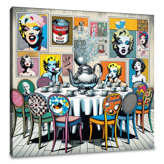 Modern Pop Tea Party Canvas