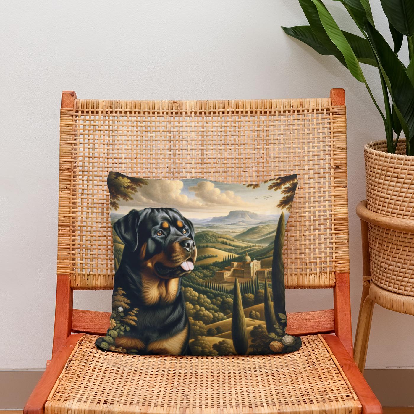 Regal Rottweiler Renaissance Cotton Cushion