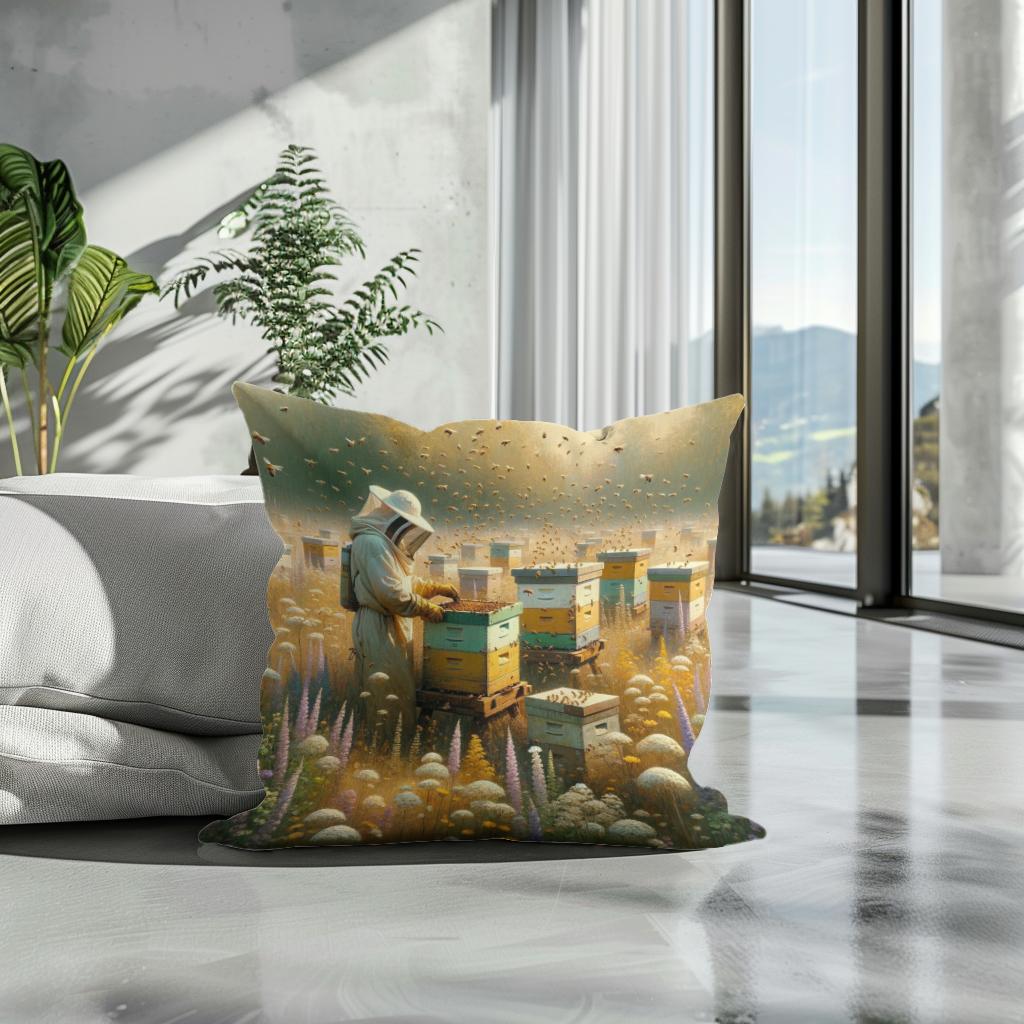 Wildflower Apiary Cotton Cushion