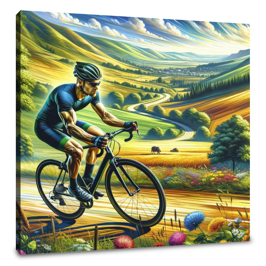 Cyclist's Thrill Canvas