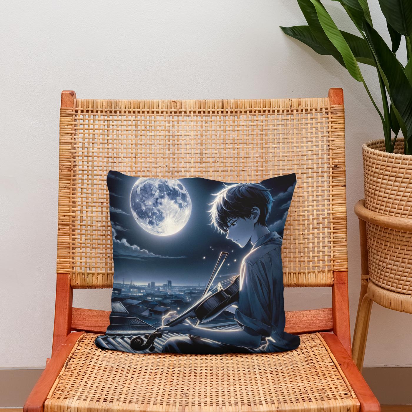 Moonlit Melody Cotton Cushion