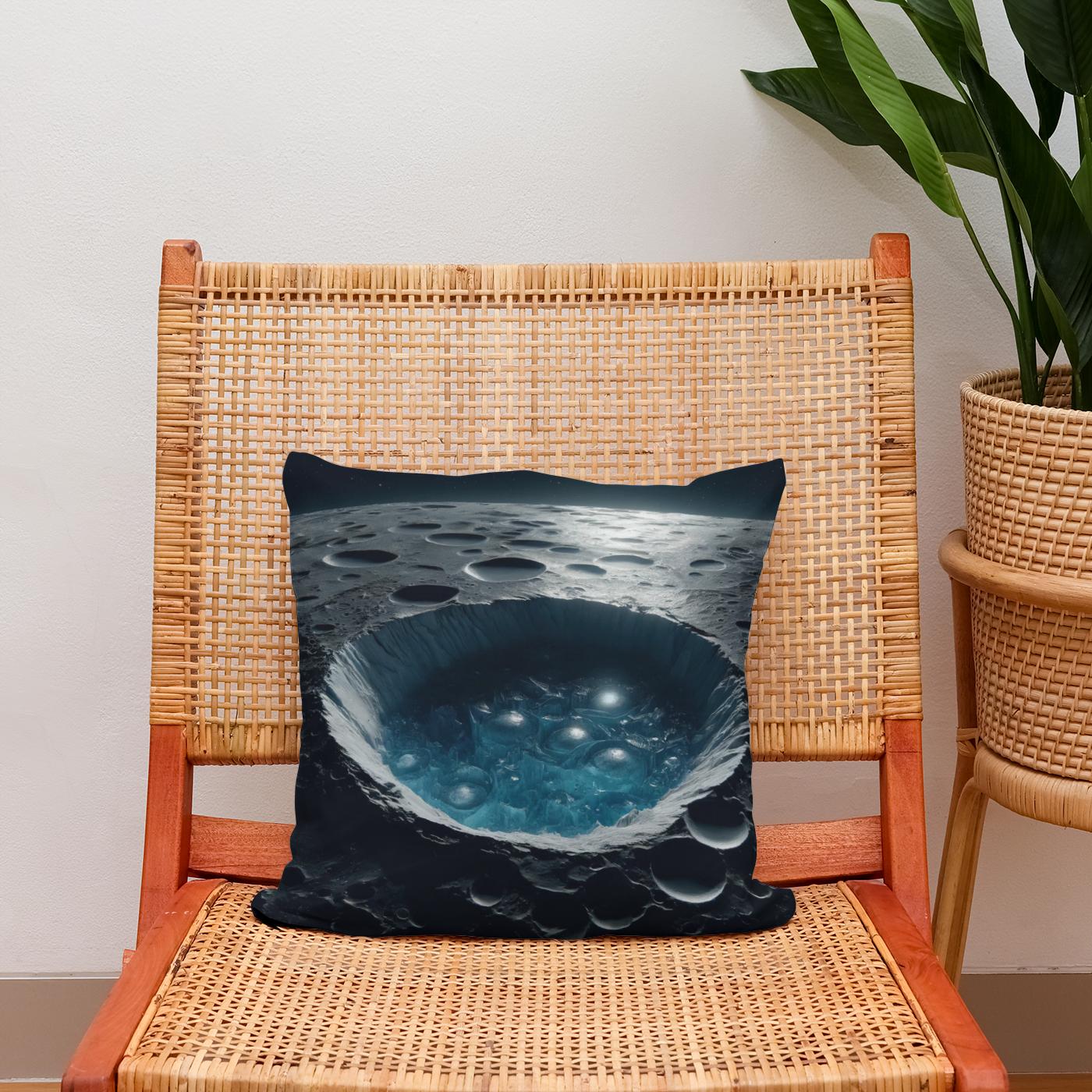 Mercury's Polar Ice Mystery Cotton Cushion