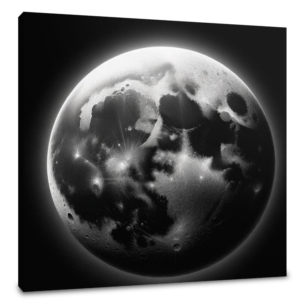 Craters of Lunar Secrets Canvas