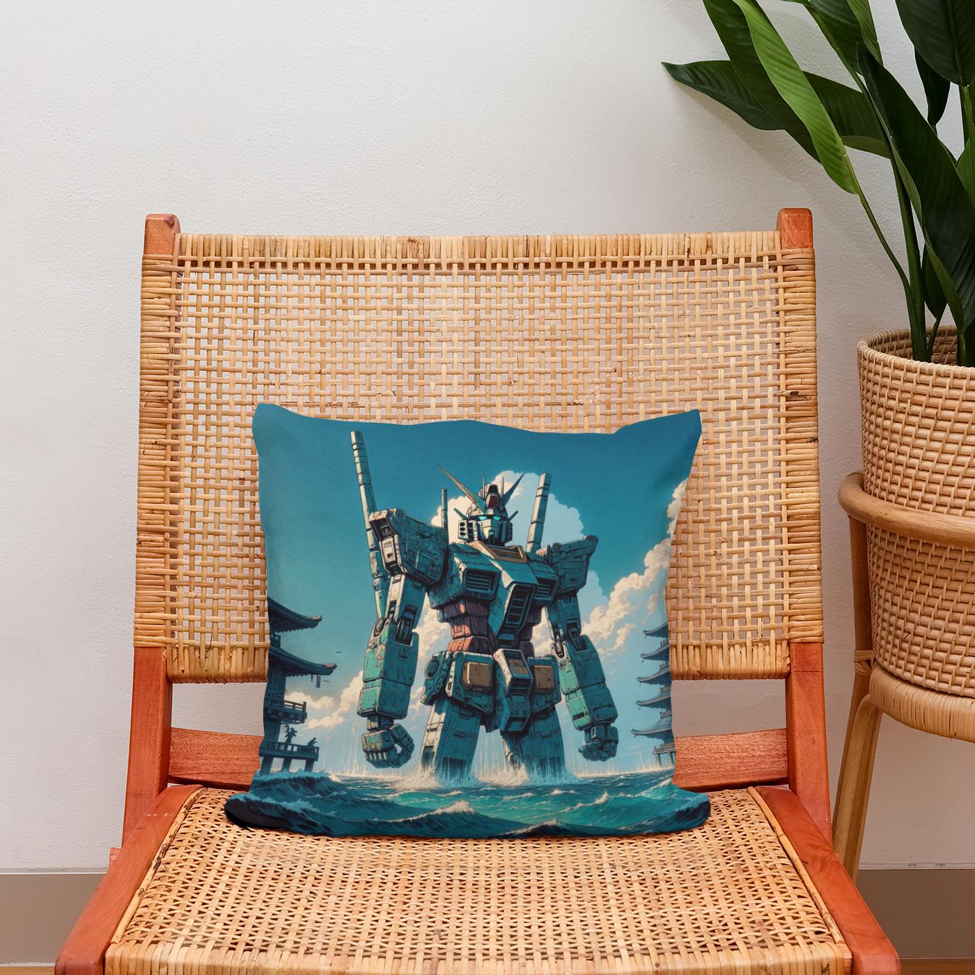 Ocean Mecha Guardian Cotton Cushion