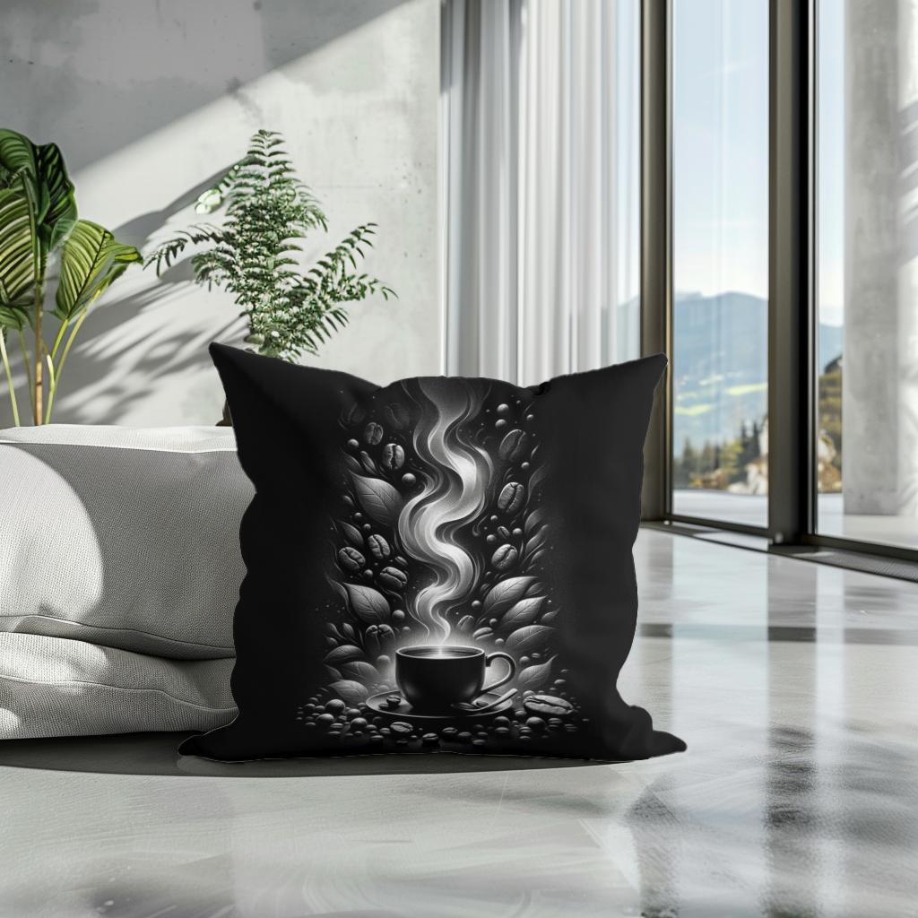 Steamy Mornings: Silver Aroma Cotton Cushion