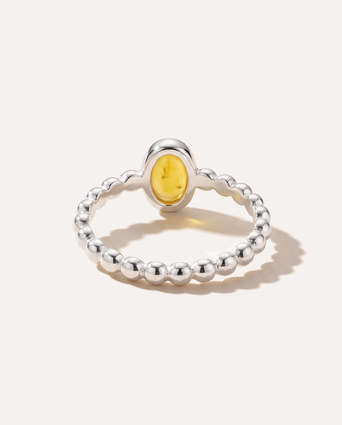 Yellow Amber Bubble Stacking Ring