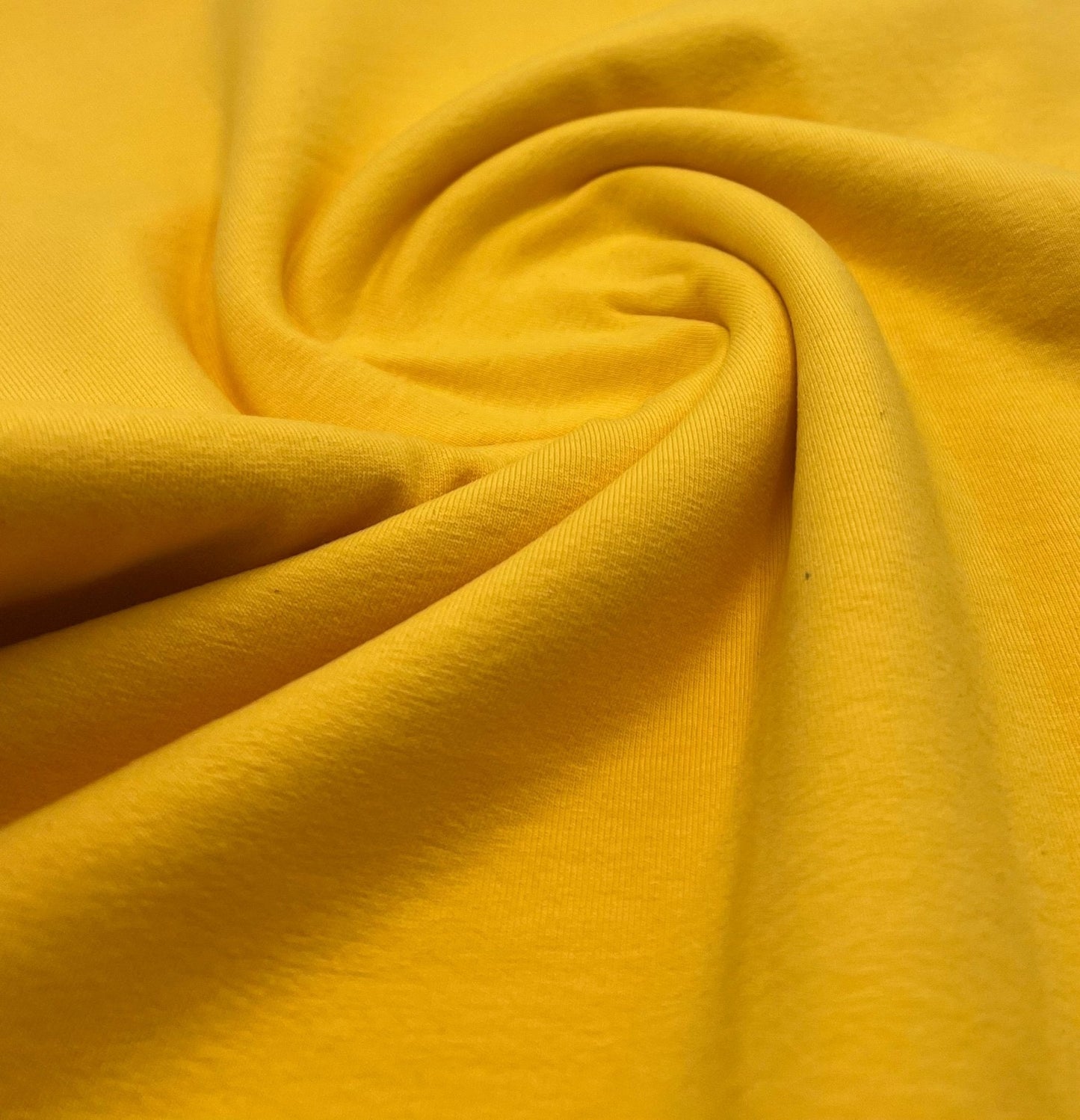 Yellow Cotton Stretch Jersey 200 GSM 95/5 Lycra 4 Way Stretch