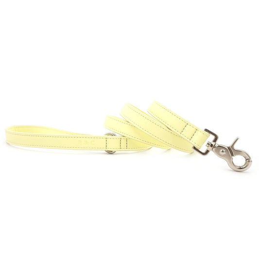 Yellow Leather Dog Lead