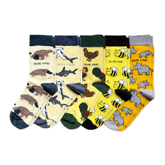 Yellow Lover 5 Bamboo Sock Set