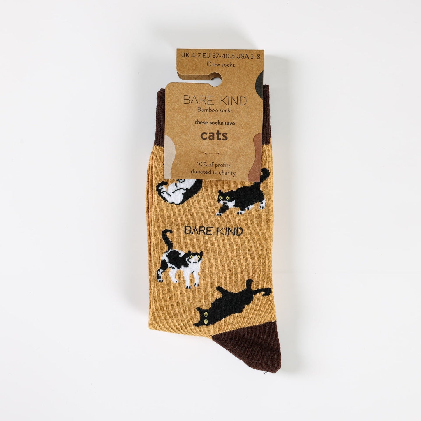 Save the Brown Cat Bamboo Socks