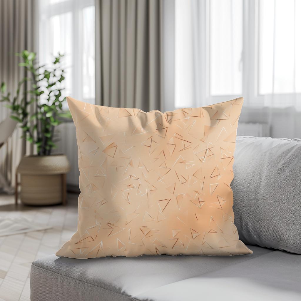 Geometric Gold Delight Cotton Cushion