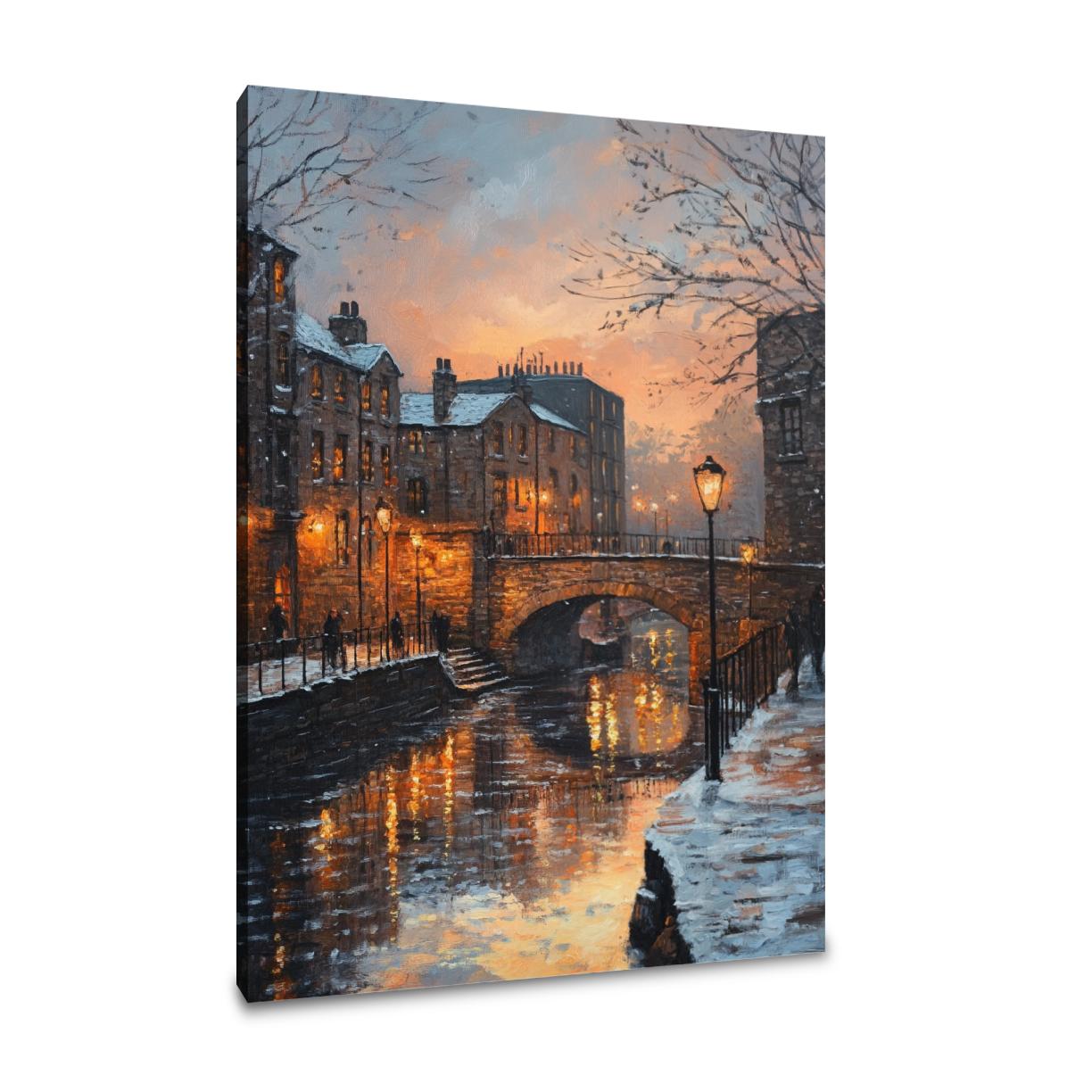 Industrial Sunset Chaos Canvas
