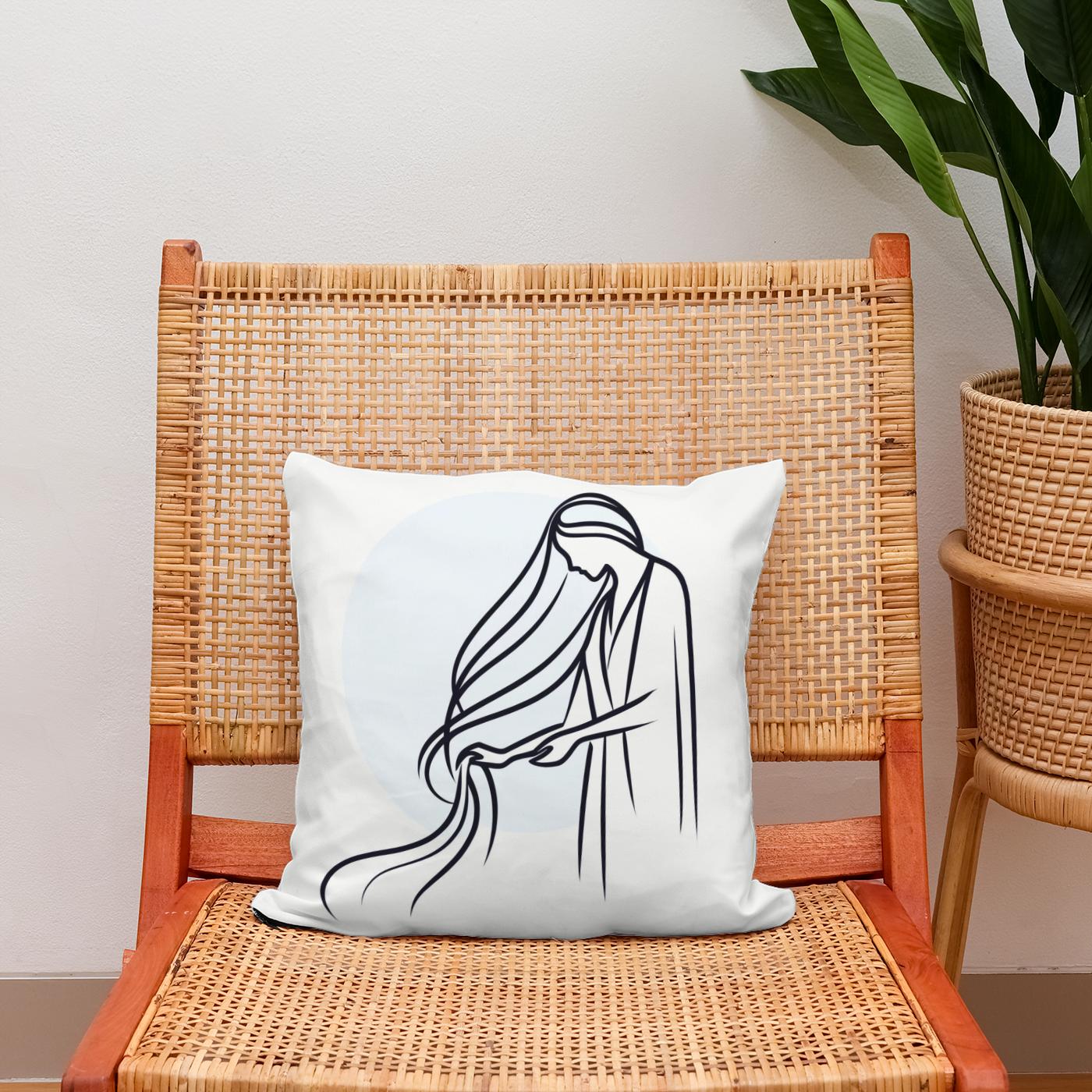 Serenity Stroke Cotton Cushion