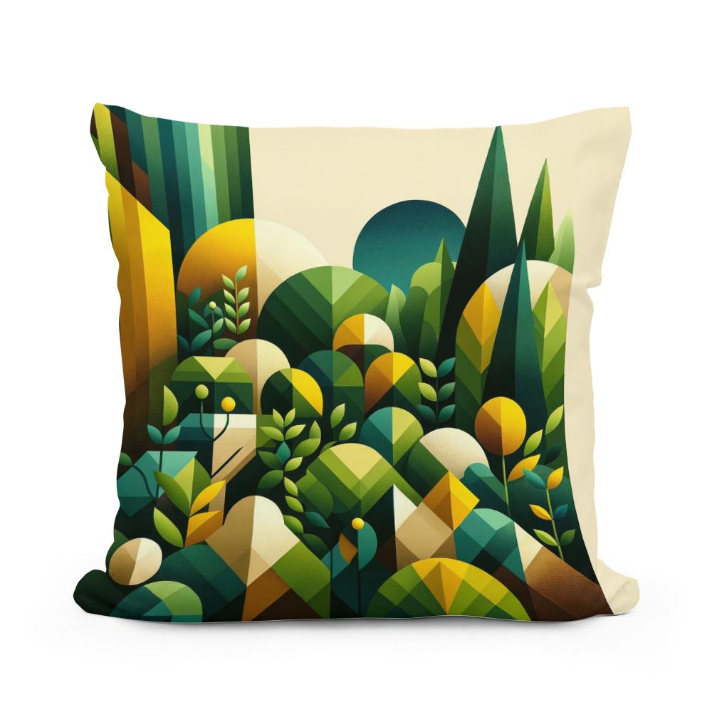 Geometric Garden Cotton Cushion