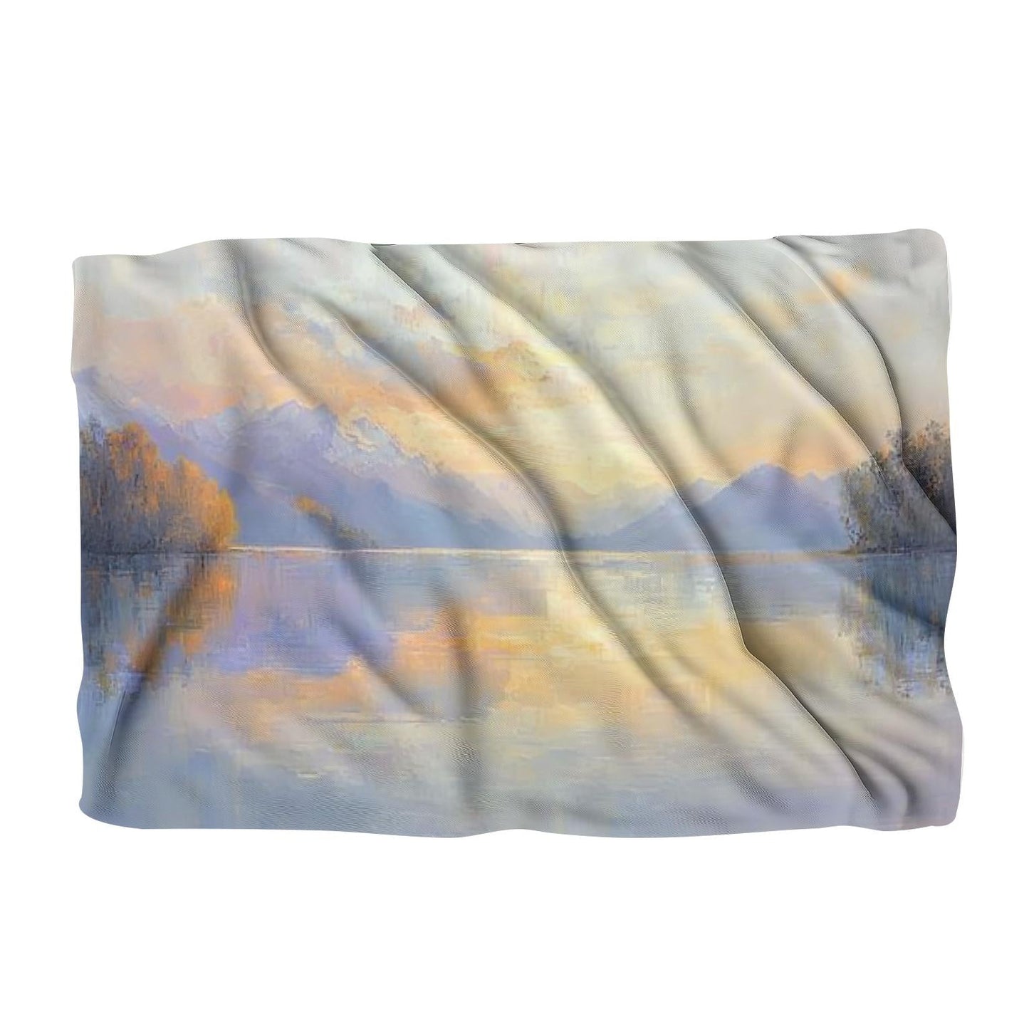 Serene Lake Dawn Blanket