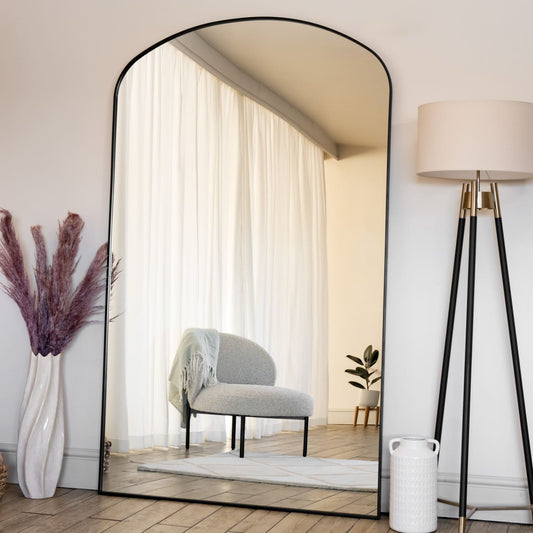 Yoko - Black Metal Gentle Arch Mirror - 200cm x 120cm