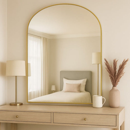 Yoko - Gold Metal Gentle Arch Mirror - 120cm x 95cm