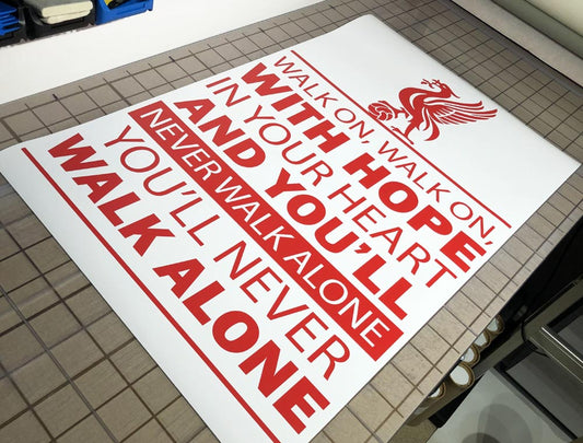You'll Never Walk Alone Wall Sticker – Inspirational Football Wall Art