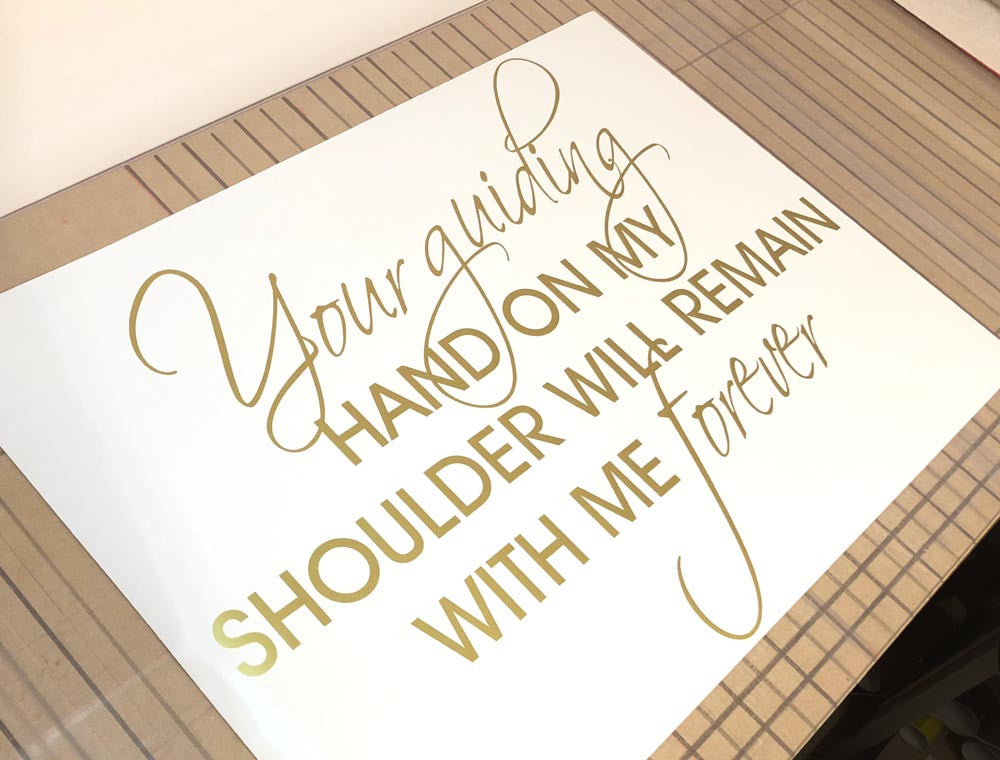 Your Guiding Hand Vinyl Wall Quote