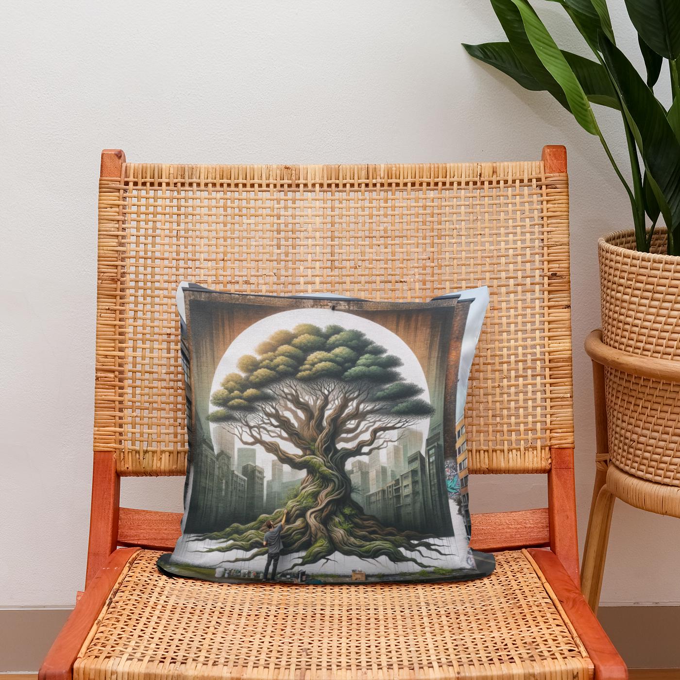 Graffiti Harmony Cotton Cushion