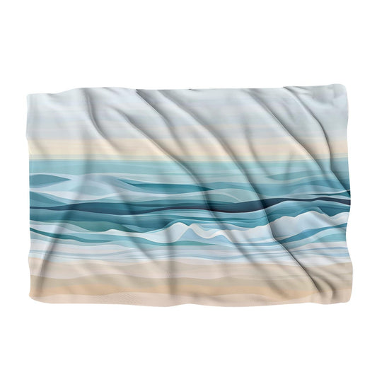 Tranquil Beach Waves Blanket
