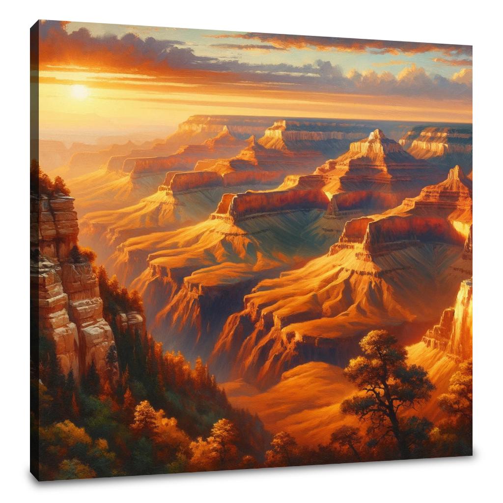 Majestic Canyon Sunset Canvas