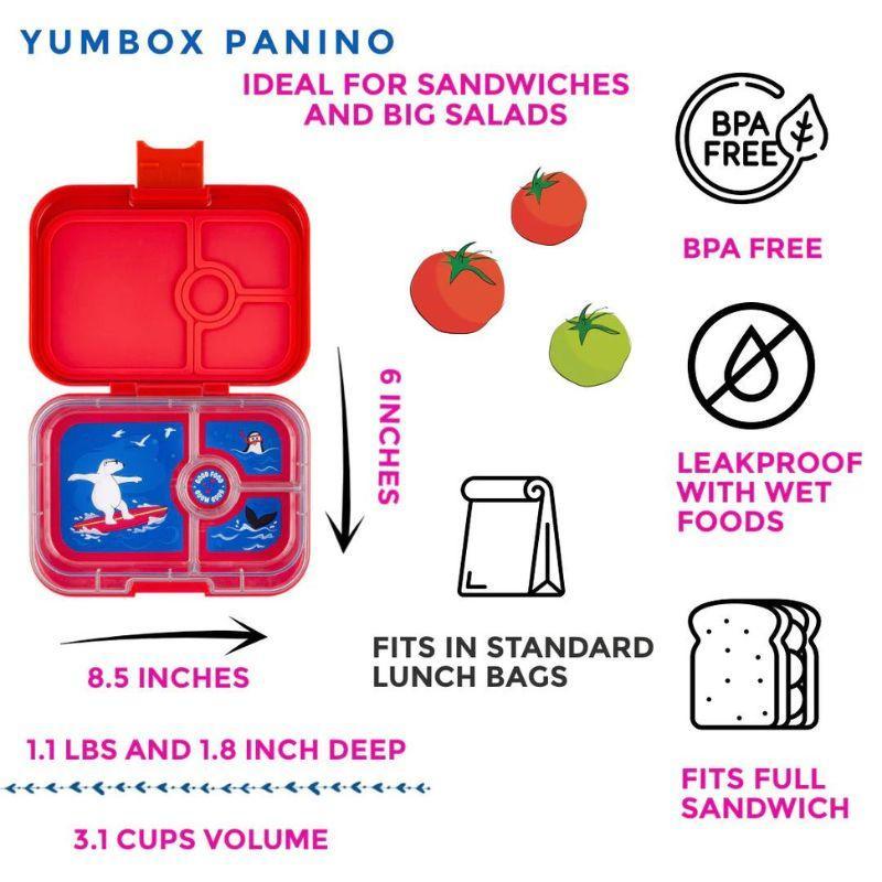 Yumbox Panino Leakproof Sandwich Friendly Bento Lunch Box - Various (NEW!) Colours
