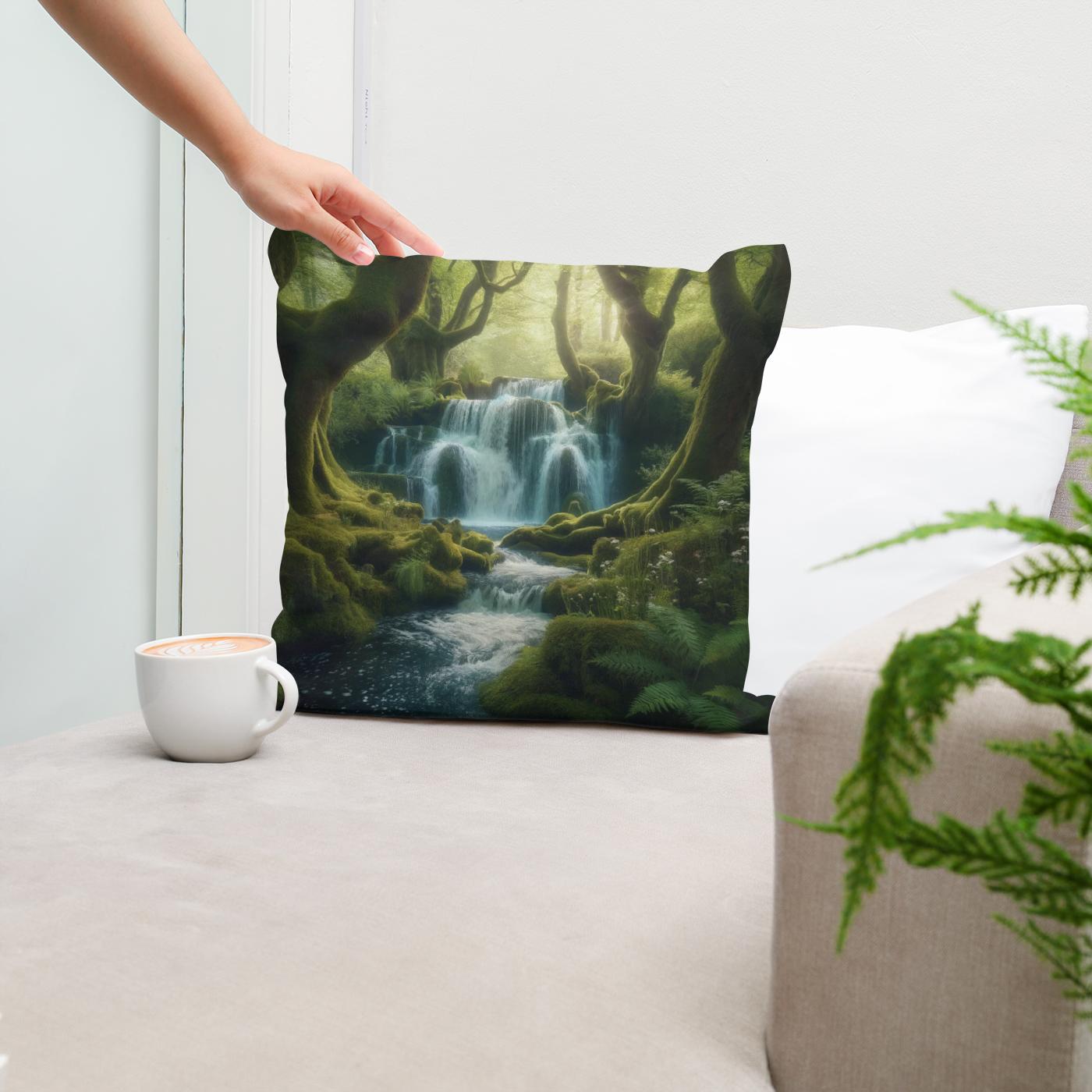 Mystical Cascade Cotton Cushion